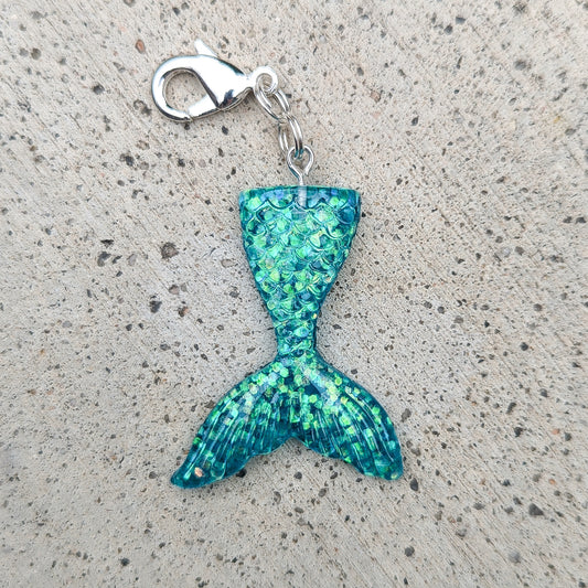 Mermaid Tail Collar Charm (Aqua)
